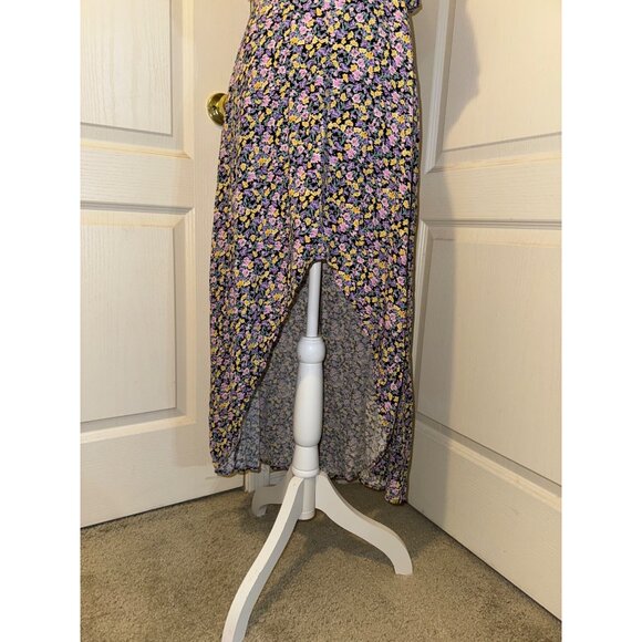 Floral Dress Size Small Dip Hem Maxi Casual Asymmetrical Adjustable Straps Rewin - Picture 9 of 10